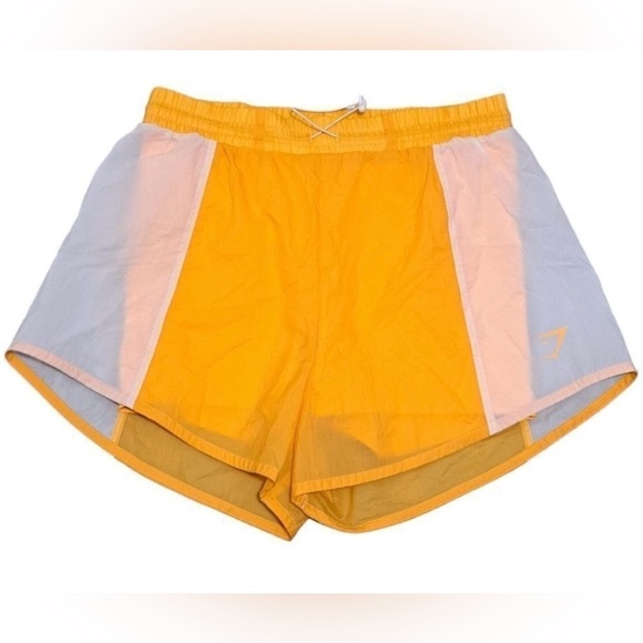 Gymshark‎ Pulse 2 In 1 Shorts Women's Sportswear Fit Training Small Apricot & Wh - Picture 1 of 7